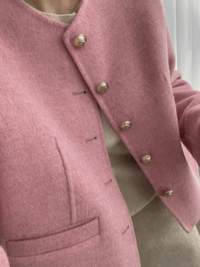 볼드 핑크 핸드메이드 자켓